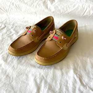 Sperry Top Siders Pink Embellishment